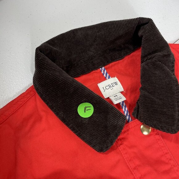 J Crew Jacket Womens Size Medium Red Academia Office Cotton Collared - Picture 8 of 11